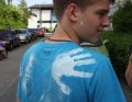 Voller Einsatz beim Streichen