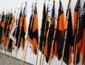Banner der Kolpingsfamilien vor dem Einzug