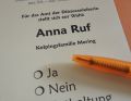 Wahlzettel Anna