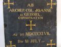 Stein von der Altarweihe durch Erzbischof Johannes von Geissel am 11. Juli 1847.